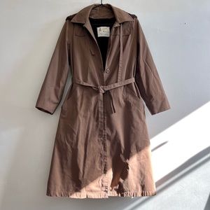 London Fog Faux Fur lined Trench Coat